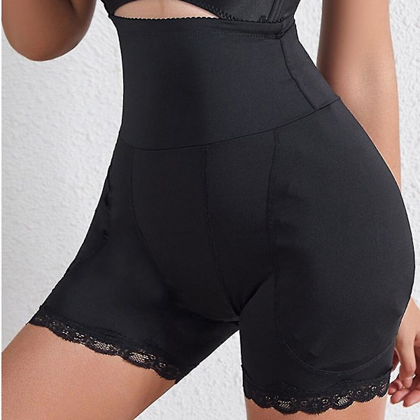 Butt Lifter Control Trosor Body Shaper Fake Pad Foam Vadderad Hip Enhancer Kalsonger Shapewear Damkläder Timglas Body,svart L