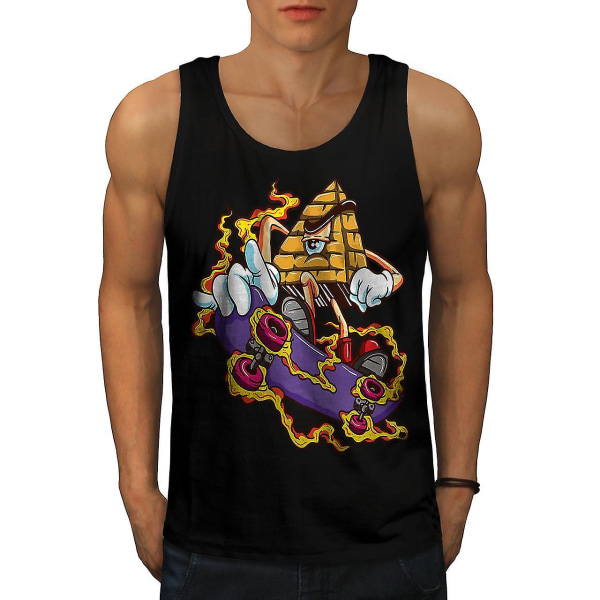 Skate Pyramid Mode Män Blacktank Top XL