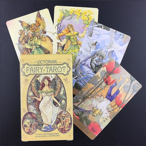 Viktorianska Fairy Tarotkort Däck Brädspelskort Lätt att bära Barn Pedagogisk leksak Familjevän Festkort44st Ts26