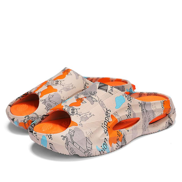 Strandtofflor för män Modesandaler Utomhus Halkfria inomhusskor 3B2205-C Beige 39-40