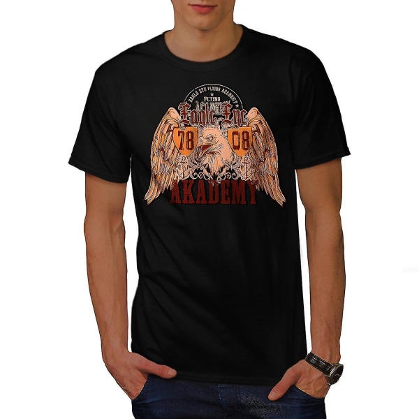 Eagle Eye Academy Men Blackt-shirt | Wellcoda XL