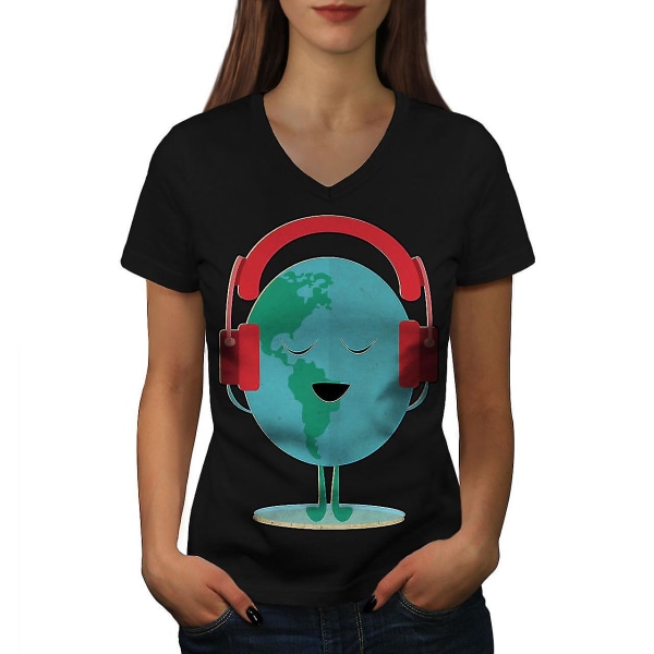 Earth Day Hörlurar T-shirt för kvinnor L
