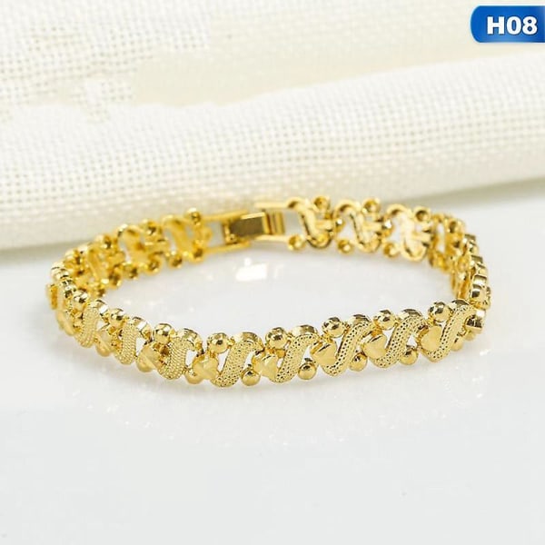 24 K pläterade Dubai guldarmband Armband Love Heart Armband Kvinna Bijoux  Alla hjärtans dag present e5cd | Fyndiq
