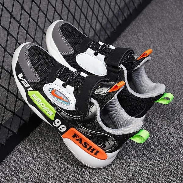 Sneakers för barn Andas löparskor Mode Sportskor L888 BlackWhite 30