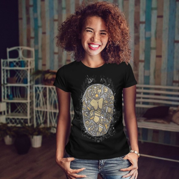 Mosaic Art Random Women Blackt-shirt M