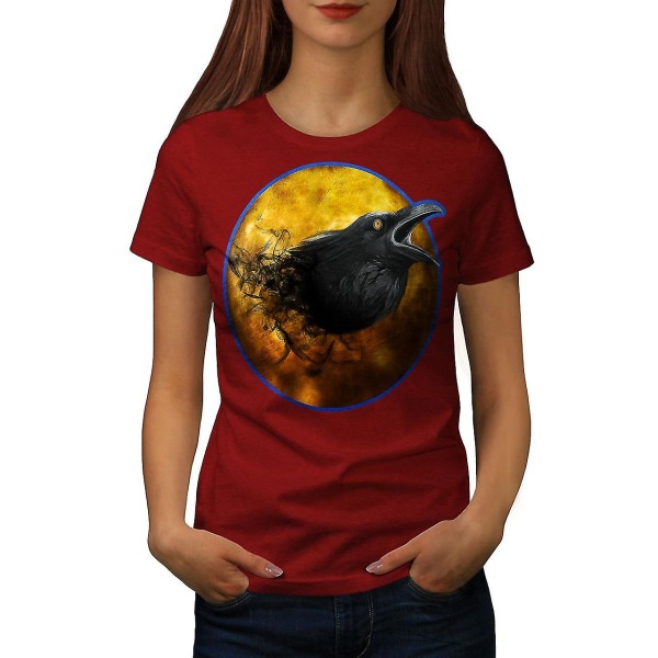 Raven Beast Moon Animal Women T-shirt XXL