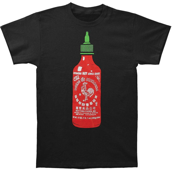 Sriracha Tuong Ot Sriracha Bottle Illustration T-shirt Black XXXL