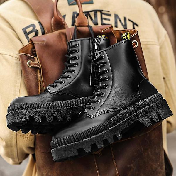 Herr Martin Boot Kvinnor Korta Kängor Med Snörning Chunky Låg Klack Mid-Calf Boots 2Kcb6631 41