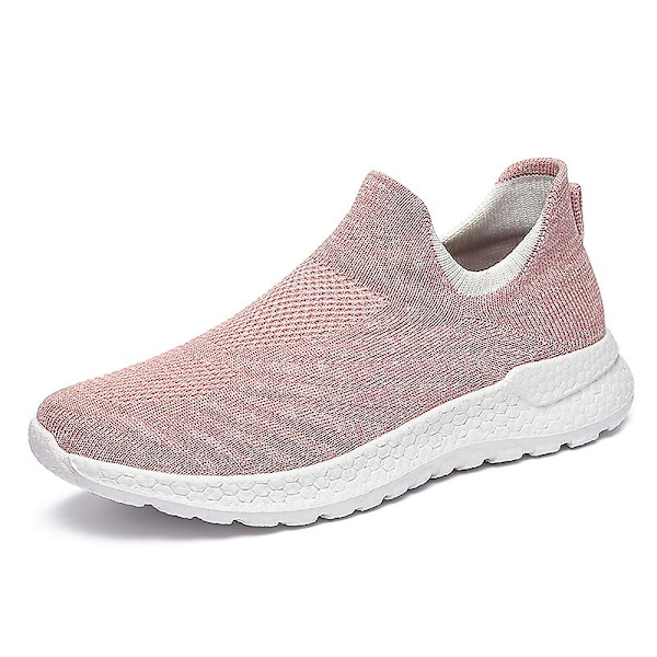 Herr Fly Weaving Sneakers Andas löparskor Mode Sportskor 3Af8026 Pink 44