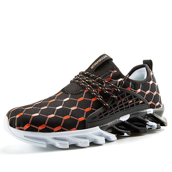 Herrsneakers Andas löparskor Mode Sportskor 3A1701 BlackOrange 41