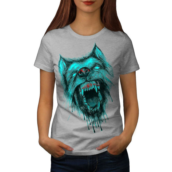 Werewolf Wolf Fear Women Gråskjorta XL