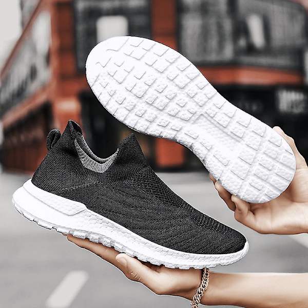 Herr Fly Weaving Sneakers Andas löparskor Mode Sportskor 3Af8026 BlackWhite 43