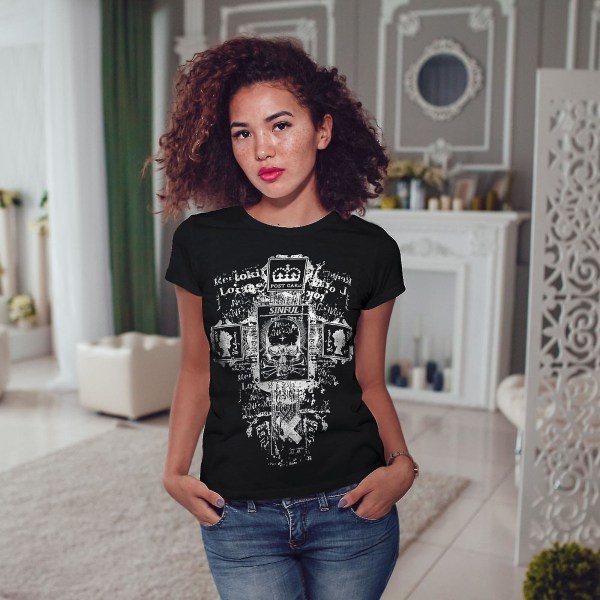 Symboler Goth Vintage Women Blackt-shirt S