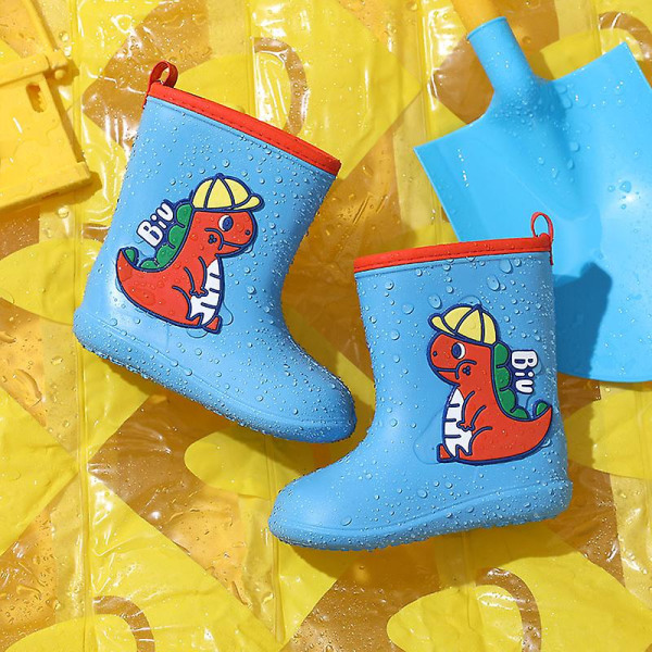 Regnstövlar för barn Vattentäta skor för pojkar, flickor 2D202 Blue 16