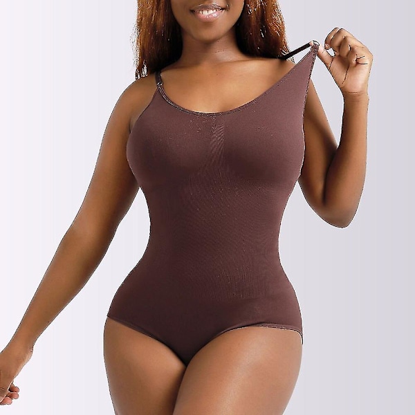 Bantningsbälte Magformare Korrigerande underkläder Waist trainer Kroppsformare Shapewear Butt Lifter Reductive Strip Kvinna,brun XXL
