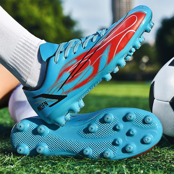 Fotbollsskor för män Halkfria fotbollsskor för herr Gräs Fotbollssneakers Yj227-1 Blue 45