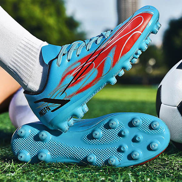 Fotbollsskor för män Halkfria fotbollsskor Klossar Gräs Fotbollssneakers Yj227-1 Blue 38