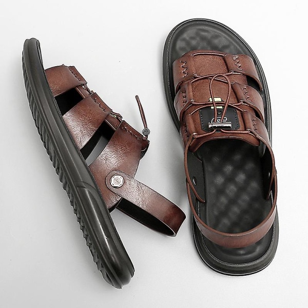 Herrsandaler Mode Casual Andas strandskor L3511 Brown 41