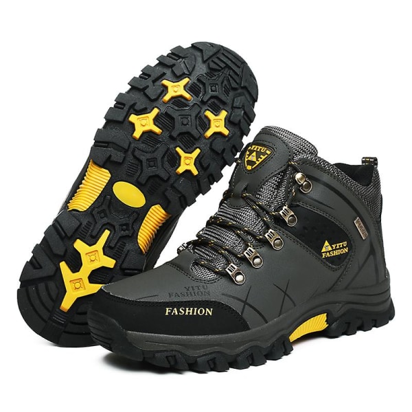 Vintersnöskor för herr Vattentåliga skor Anti-halk Casual Lätt vandringskänga 8528 Yellow 39