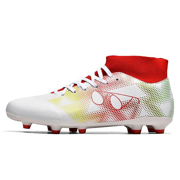 Fotbollsskor för män Spikes Fotbollsskor för ungdomar Stövlar Athletic Sneaker 3Dk05 WhiteRed 41