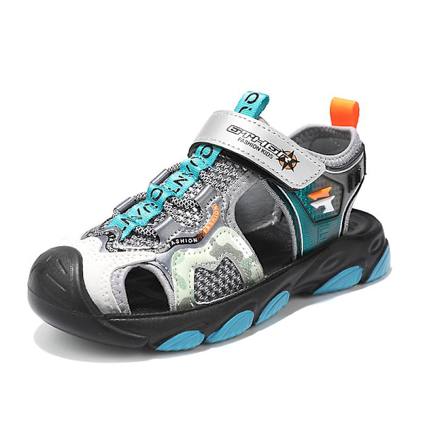 Barnsandaler Mode Halkfria strandskor Pojkar Flickor Anti-kollision cap Tofflor Tx8305 Blue 38