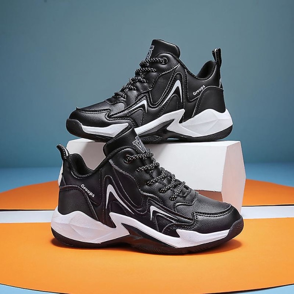 Barn Sneakers Pojkar Basketskor Halkfria Barn Sportskor 3Bl115 Black 39