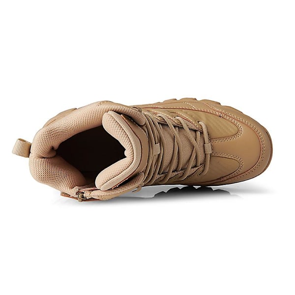 Herrskor Högklackade Skor Coola Militärstövlar Vandringsskor Outdoor Sneakers Khaki 40