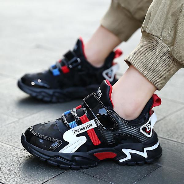 Sneakers för barn Andas Pojkar Flickor Löparskor Mode Sportskor 3As2203 Black 34