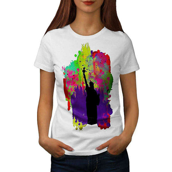 Färgglad Freedom Art Usa Women T-shirt L