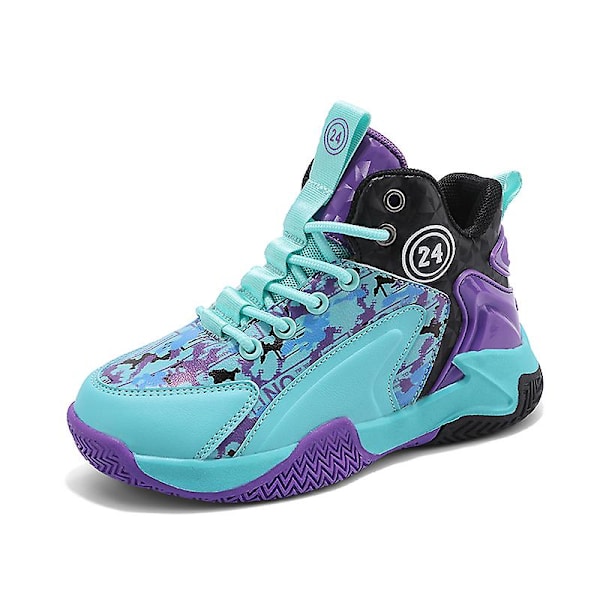 Basketskor för barn Mode Halkfria sneakers Andas sportskor L812 Blue 31
