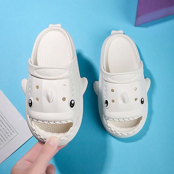 Pojkar Flickor Strandtofflor Hajsandaler Utomhus Halkfria inomhusskor 3Bsy001 White 26-27