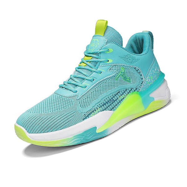 Basketskor för män Mode Halkfria Sneakers Andas Sportskor Yj991 Cyan 41