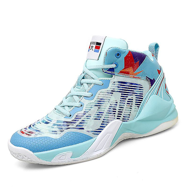 Basketskor för män Mode Dam Sneakers Andas Sportskor 3A1903 WhiteBlue 41