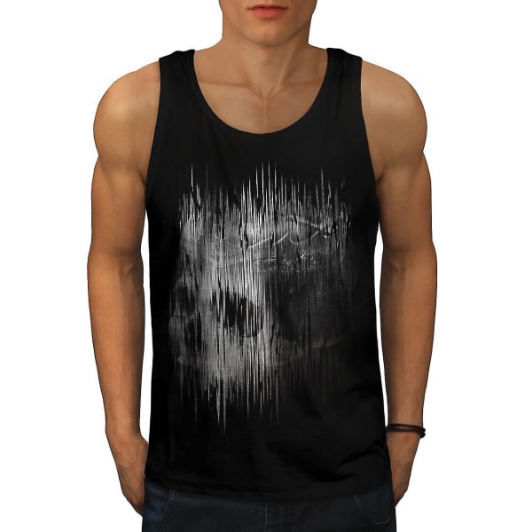 Shadow Ghost Goth Skull Men Blacktank Top XXL