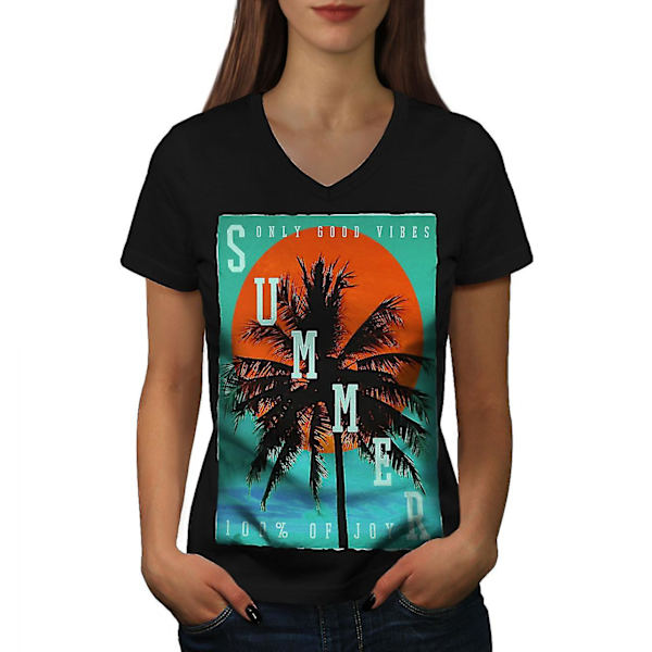 Sommar Good Vibes T-shirt för kvinnor M