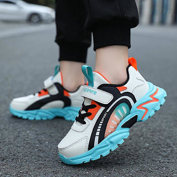 Pojkar Flickskor Utomhusvandring Vattentät Sneaker för barn 2J0840 White 34