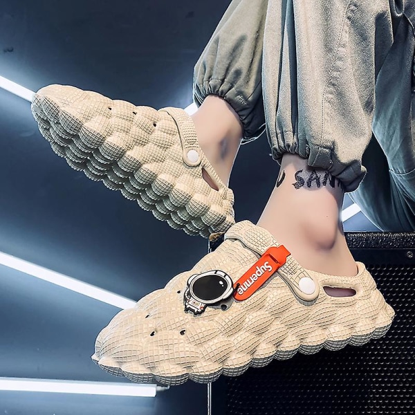 Strandtofflor för män Modesandaler Utomhus Halkfria inomhusskor 3B0032 Beige 43-44