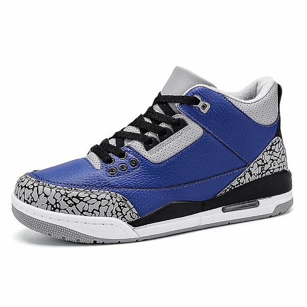 Basketskor för män Mode Halkfria Sneakers Sportskor som andas YJAj3 Blue 41