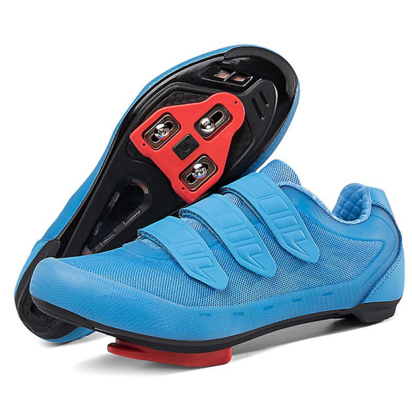 Cykel Sneaker Cleat Skor Herr Sport Dirt Road Bike Boots Speed Sneaker m85 Blue 43