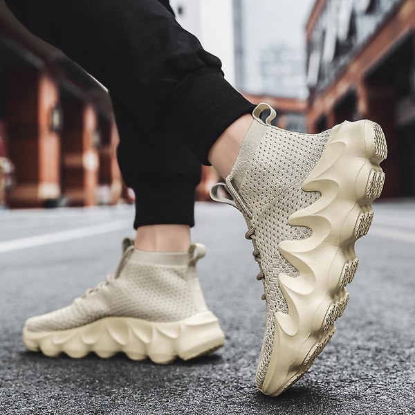 Sneakers för män Halkfria Coconut Skor Löparskor L450 Beige 42