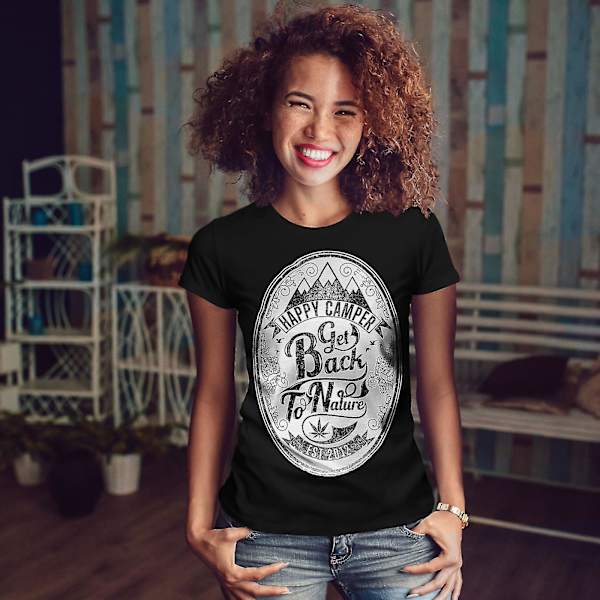 Get Back To Nature Blackt-shirt för kvinnor M
