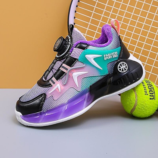Barn Pojkar Flickor Sneakers Löparskor som andas Mode Sportskor 2Kl836 Purple 34
