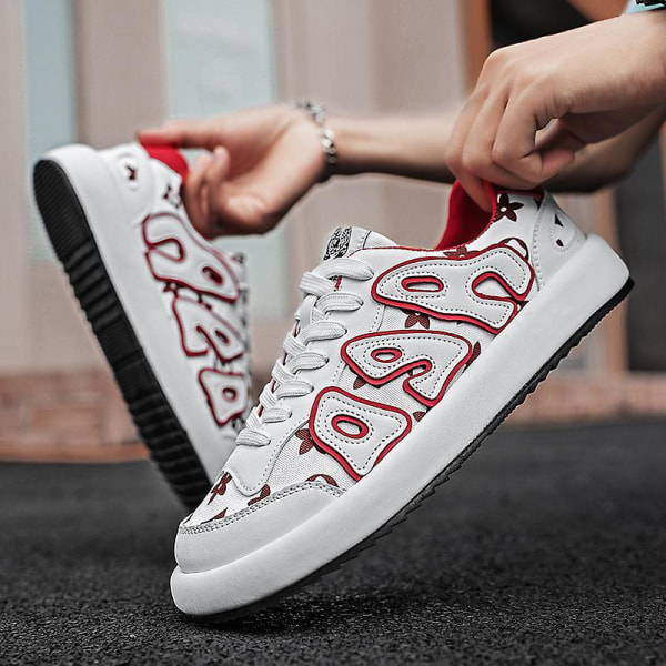 Herrskor Mode Sportskor Halkfria Casual Skor l10 Red 43