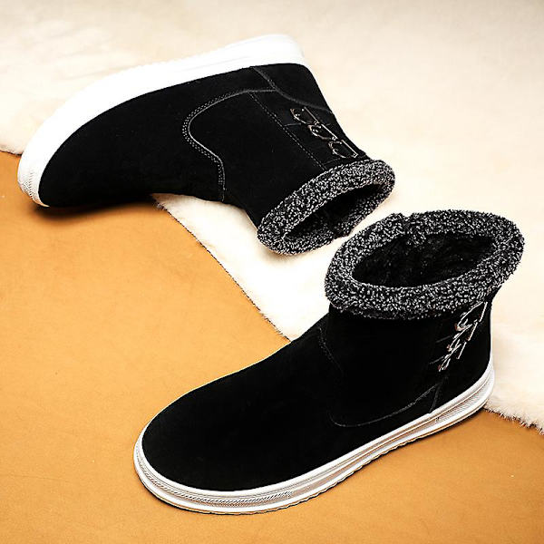 Snöstövlar för män varma ankelstövlar Anti-halk vinter utomhus casual 2Lk6308 Black 41