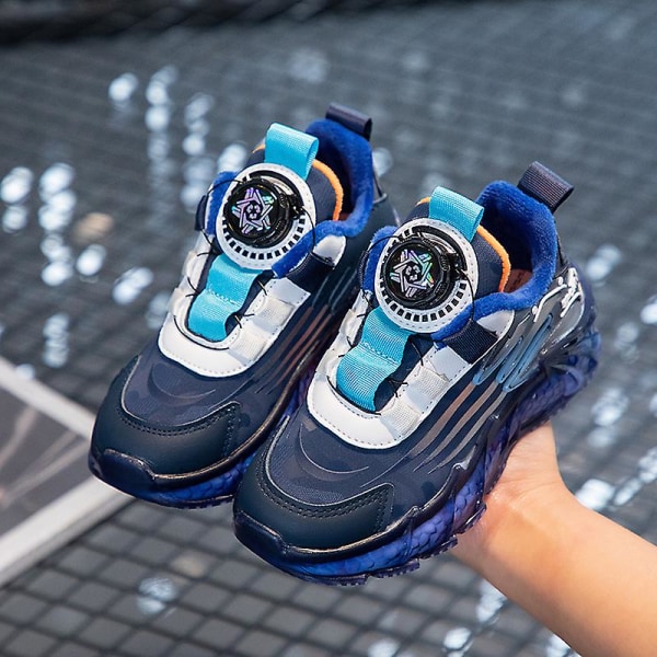 Barn Pojkar Flickor Sneakers Löparskor som andas Mode Sportskor 2Ks999 Blue 31
