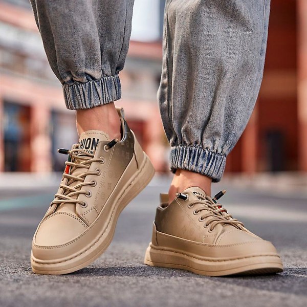 Casual för män Mode Platta skor Frd73 LightBrown 41