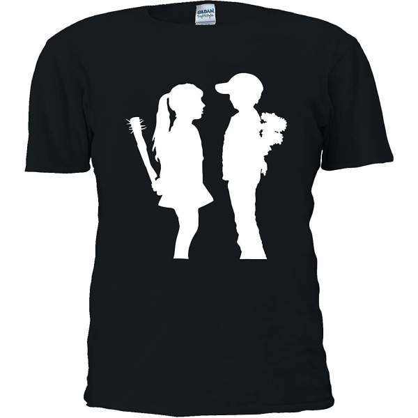 Banksy flicka och pojke relation betyder män kvinnor unisex topp t-shirt X-Large