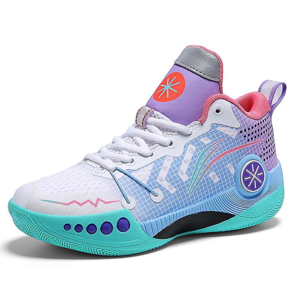 Basketskor för barn Mode Halkfria sneakers Sportskor som andas 2207 Purple 34