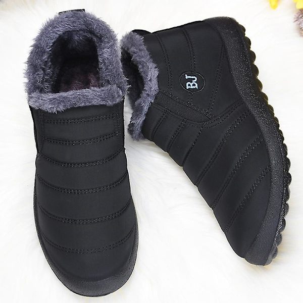 Snöskor för män varma ankelstövlar Halkskydd vinter utomhus casual 2Lm751 Black 41