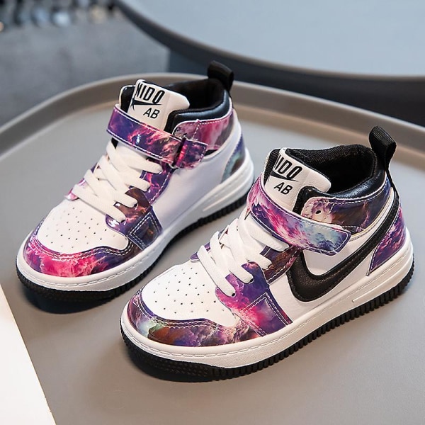 Sneakers för barn Mode Löparskor Flickor Sportskor som andas Yj8807 Purple 36